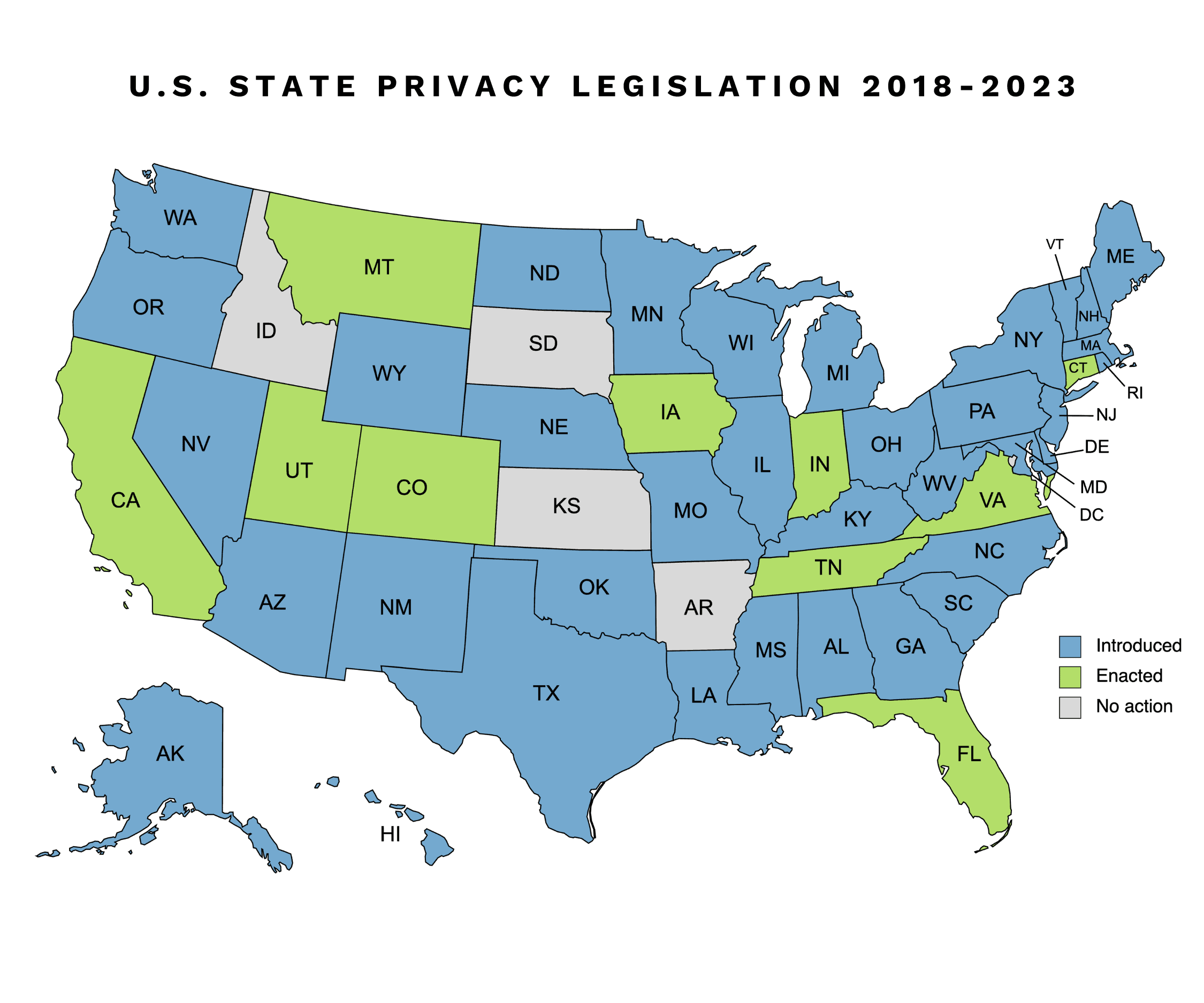 U.S. State Privacy Legislation - 2018-2023 Maps (June 6, 2023) (1) U.S. State Privacy Legislation - 2018-2023 Maps (June 6, 2023) (1)